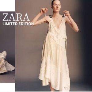 Zara NWT Limited Edition Cream Maxi Dress
